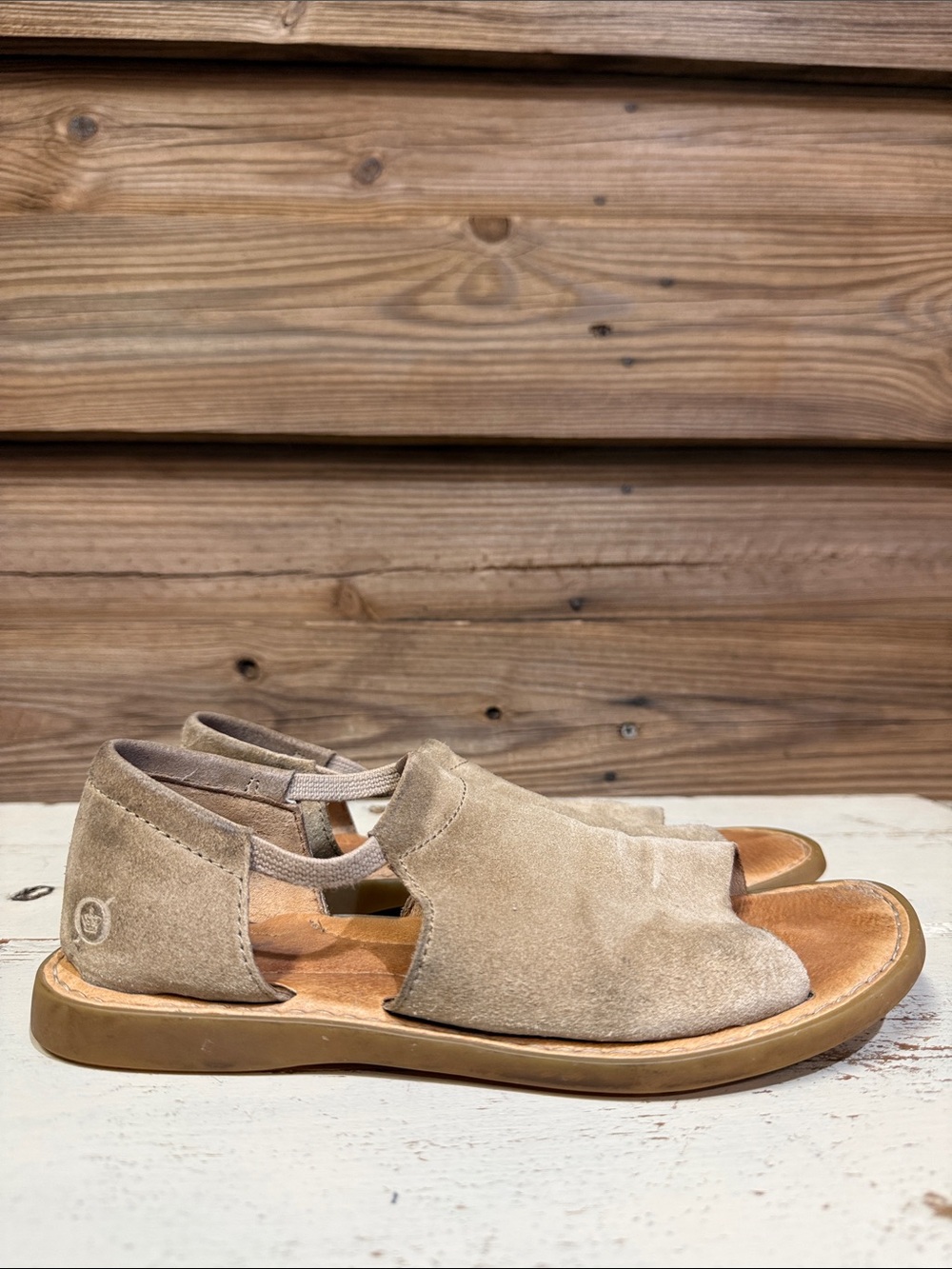 Born Cove Modern Taupe Suede Open-Toe Sandals